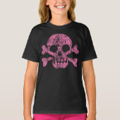 Roze slijmkop en kruisgraten t-shirt (Voorkant)