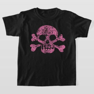 Roze slijmkop en kruisgraten t-shirt