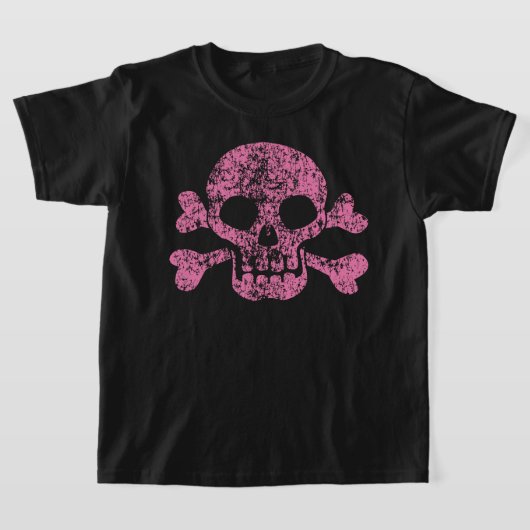 Roze slijmkop en kruisgraten t-shirt (Laagn)