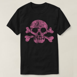 Roze slijmkop en kruisgraten t-shirt