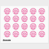 Roze slijmvliezen ronde sticker (Vel)