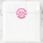 Roze slijmvliezen ronde sticker (Tas)