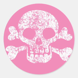 Roze slijmvliezen ronde sticker