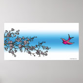 Roze slik en Cherry Blossom Poster (Voorkant)