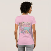 Roze Slim Fit Draadloos T-shirt (Achterkant volledig)