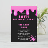 Roze Slime 10e verjaardag feestdagen (Staand voorkant)