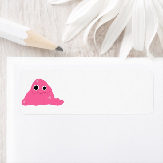 Roze Slime Monster Label (Insitu)
