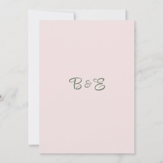 Roze slinger pioenen eucalyptus blad Dank u Kaart (Achterkant)