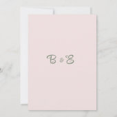 Roze slinger pioenen eucalyptus blad Save the Date Kaart (Achterkant)