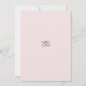 Roze slinger pioenen eucalyptus blad Tabel Nummers Kaart (Achterkant)