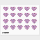 Roze slipjes, naadloos patroon hart sticker (Vel)