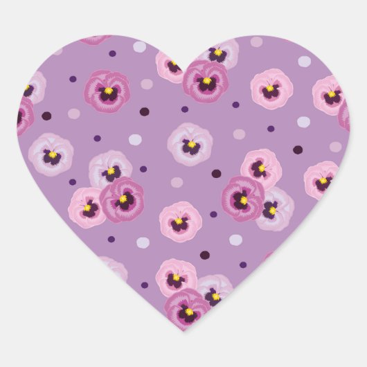 Roze slipjes, naadloos patroon hart sticker (Voorkant)