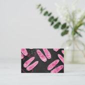 Roze Slipper Black Visitekaartje (Staand voorkant)