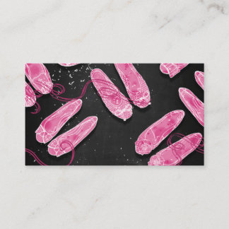 Roze Slipper Black Visitekaartje