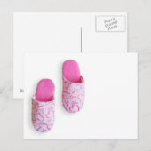 Roze slippers briefkaart (Voorkant / Achterkant)