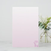 roze slippers briefpapier (Staand voorkant)