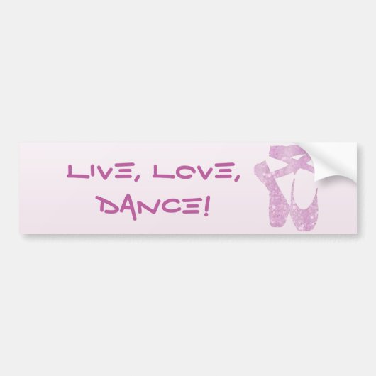 roze slippers bumpersticker (Voorkant)