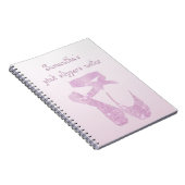 roze slippers notitieboek (Rechterzijde)
