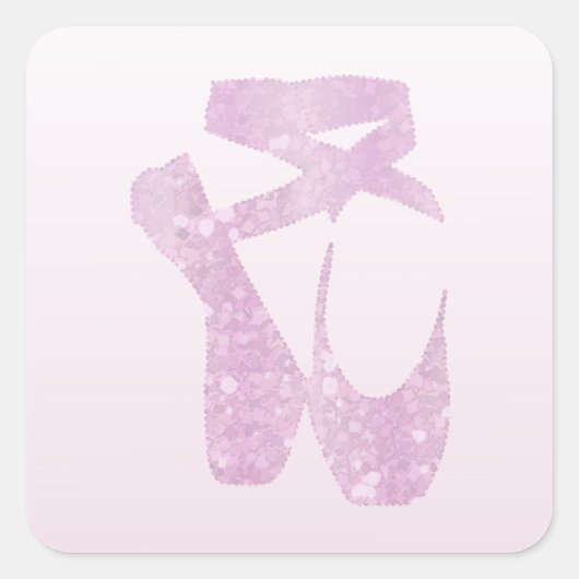 roze slippers vierkante sticker (Voorkant)