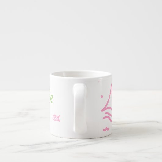 Roze sloopkop espresso kop (Achterkant)