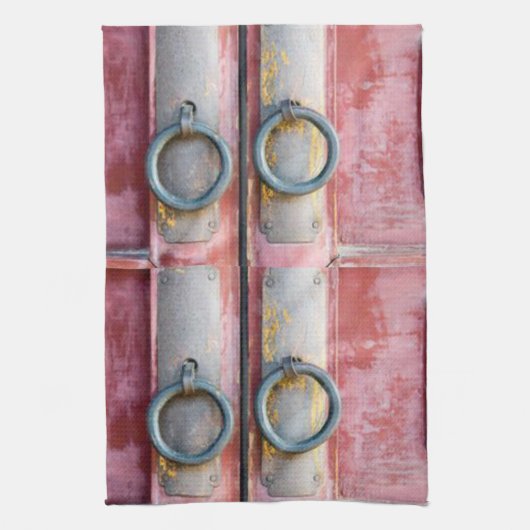 Roze sloten keukenhanddoek (Verticaal)