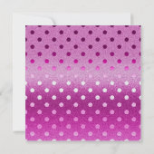 Roze sluiting: Polka-stippen: partijuitnodiging Kaart (Achterkant)