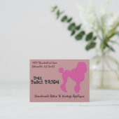  roze smeltkroes visitekaartje (Staand voorkant)