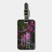 Roze smeltoproever bagagelabel (Voorkant verticaal)