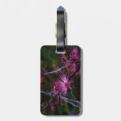 Roze smeltoproever bagagelabel (Achterkant verticaal)
