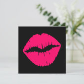 Roze Smooch Kaart (Staand voorkant)
