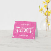 Roze  SMS begroeting Kaart (Gele Bloem)