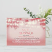 Roze Snaar van Lichten Rustiek vrijgezellenfeest Kaart (Staand voorkant)