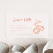 Roze Snake Luier Raffle Ticket Informatiekaartje