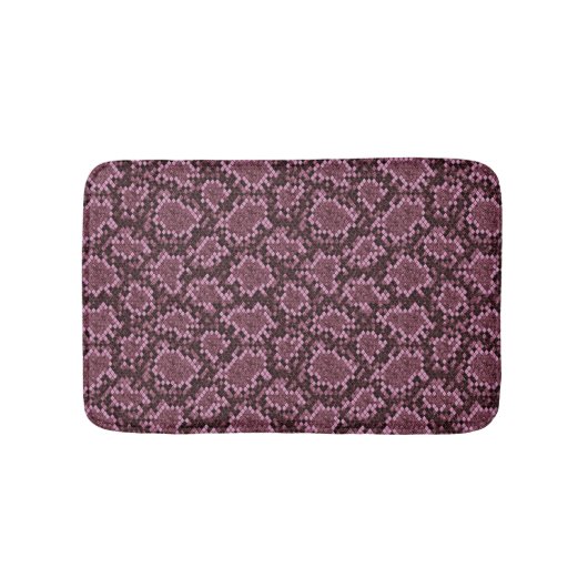 Roze Snake Print Badmat (Voorkant)