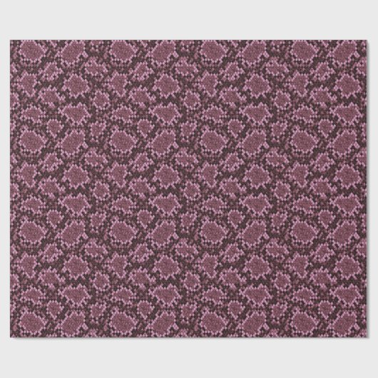 Roze Snake Print Cadeaupapier (Vlak)