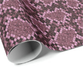Roze Snake Print Cadeaupapier (Rol Hoek)