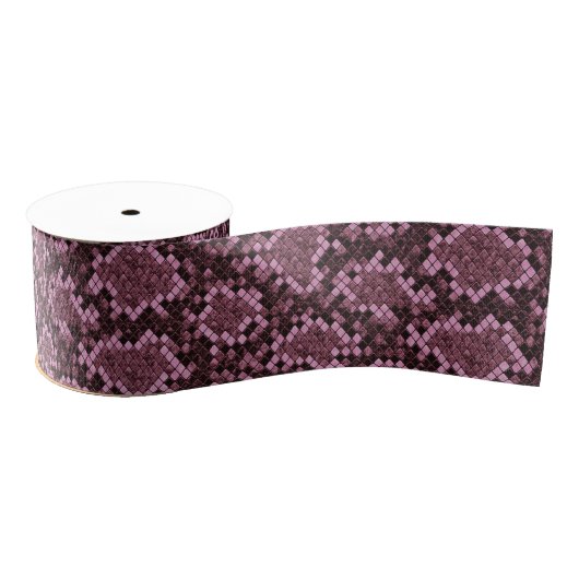 Roze Snake Print Grosgrain Lint (Spoel)