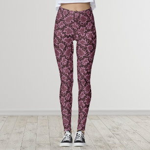 Roze Snake Print Leggings