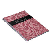Roze Snake Print Notitieboek (Rechterzijde)