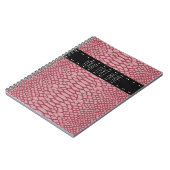 Roze Snake Print Notitieboek (Linkerzijde)