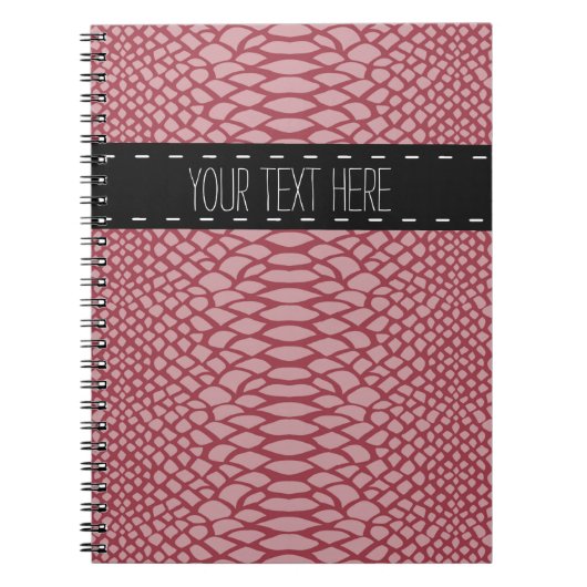 Roze Snake Print Notitieboek (Voorkant)