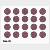 Roze Snake Print Ronde Sticker (Vel)