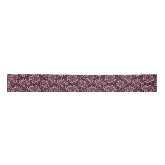 Roze Snake Print Satijnen Lint (Voorkant)