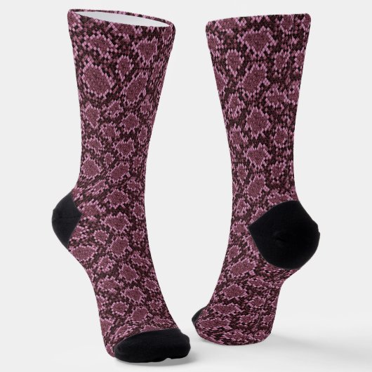 Roze Snake Print Sokken (Gebogen)