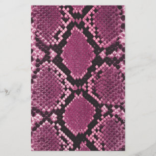 Roze Snakeskin-patroon Briefpapier