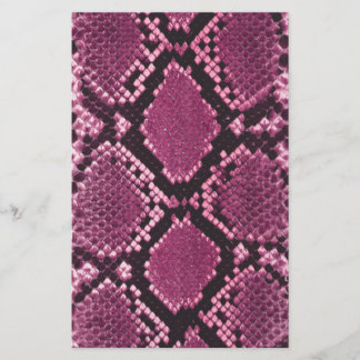 Roze Snakeskin-patroon Briefpapier