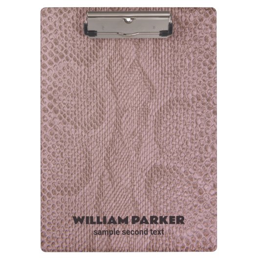 Roze Snakeskin-patroon Klembord (Voorkant)