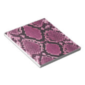 Roze Snakeskin-patroon Notitieblok (Schuin)