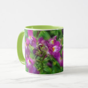 Roze Snapdragon Flowers Garden Art Mok Cup