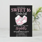Roze Sneaker Bash Verjaardagsfeestje Kaart (Staand voorkant)